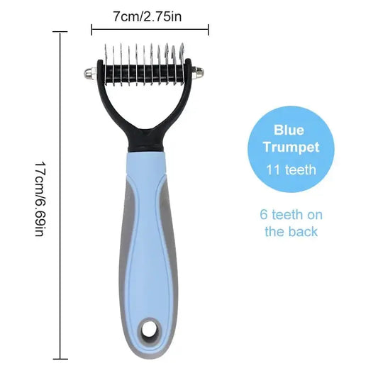Pet Grooming Knot Remover – Double‑Sided Hair Removal Comb for Dogs & Cats