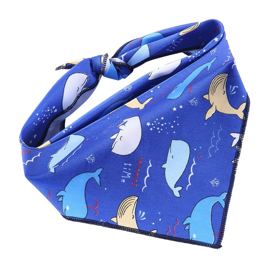 Classic Pets Triangle Bandana Bib for Dogs and Cats - Retro Print, Soft Cotton, Eco-Friendly, Machine Washable